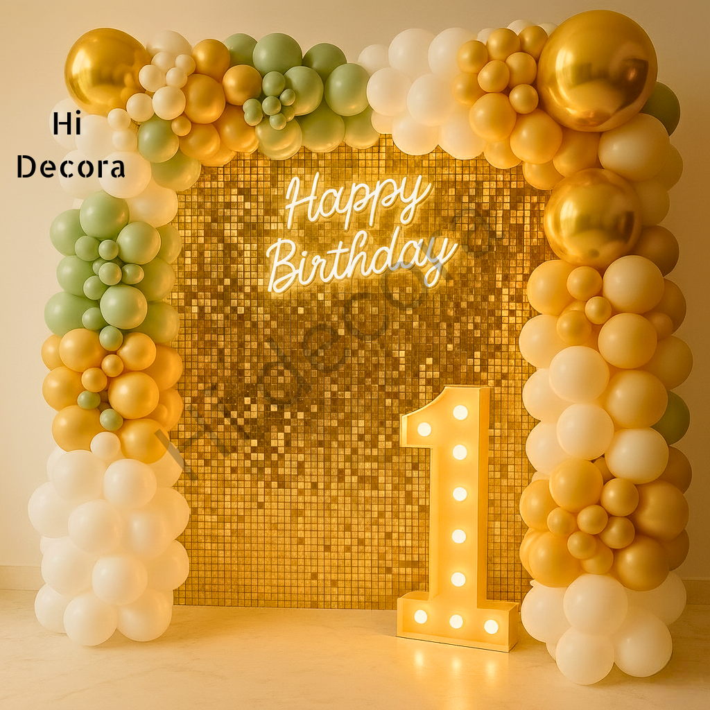 First birthday shimmer decoration 